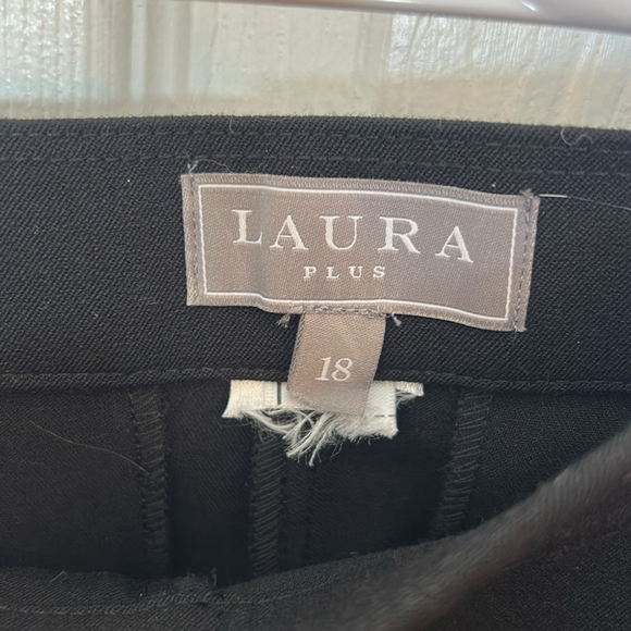 Laura plus women’s career black dress pants with zippered pockets size 18 - Picture 3 of 6